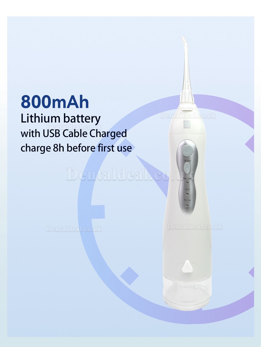 Portable Oral Irrigator USB Rechargeable Dental Water Jet Water Tank Waterproof Home Use