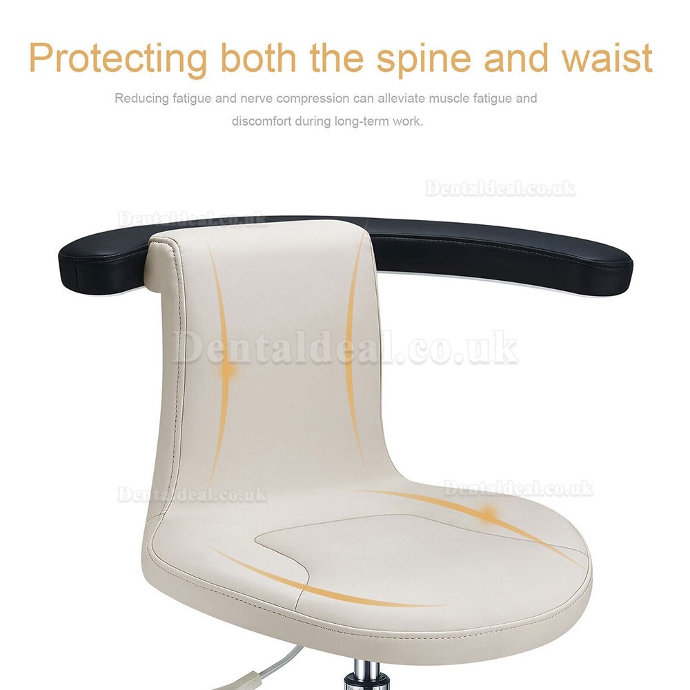 PLST-061 Ergonomic Adjustable Rotating Dental Operator Assistant Stool Doctor's Nurse Saddle Chair