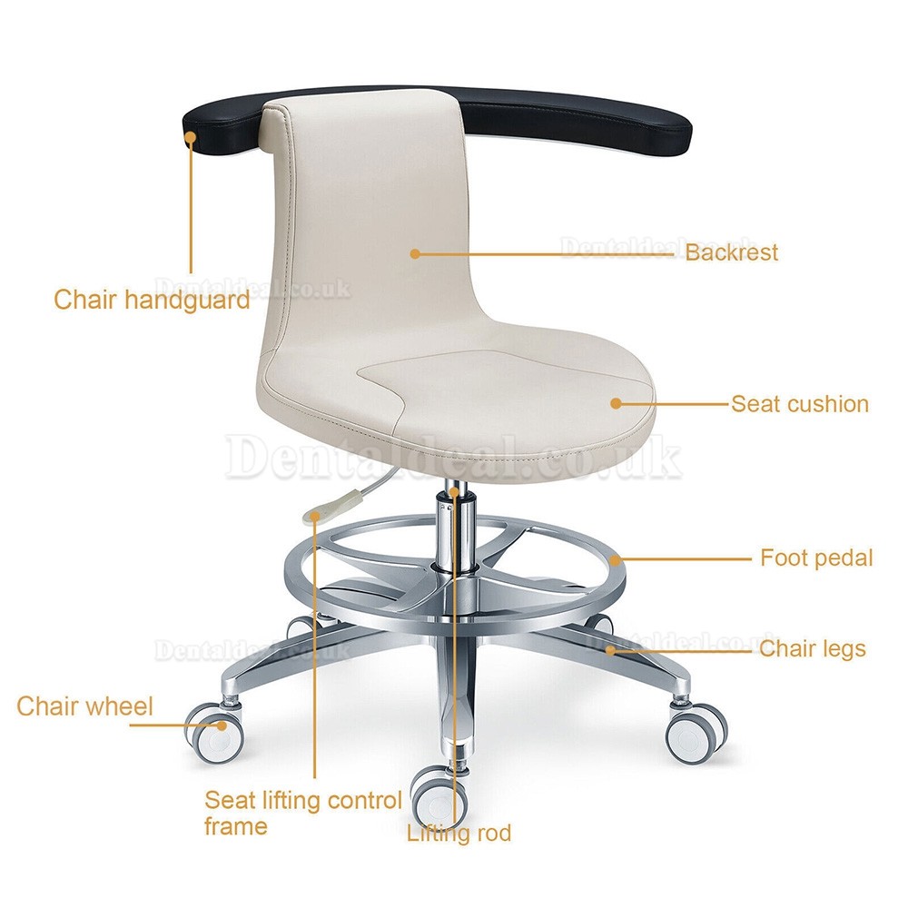 PLST-061 Ergonomic Adjustable Rotating Dental Operator Assistant Stool Doctor's Nurse Saddle Chair