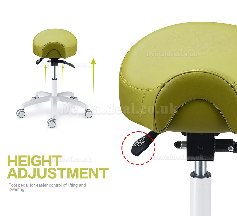 PLST-075 Adjustable Dental Operator Assistant Saddle Chair Dentist Hygienist Nurse Stool