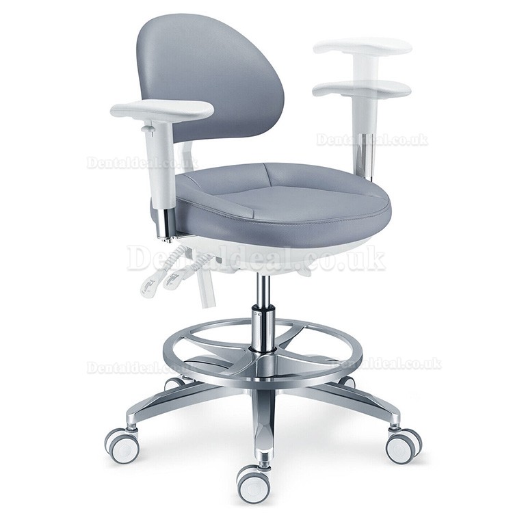 PLST-08 Series Ergonomic Adjustable Dental Operator Stools with Armrest & Back Support