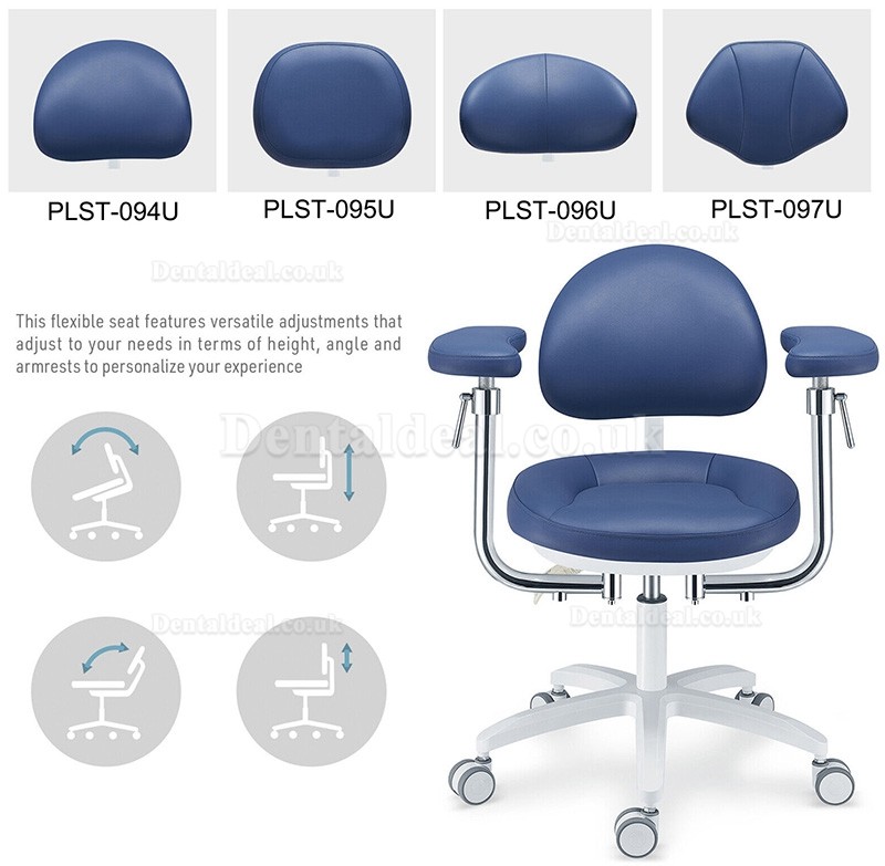 PLST-09 Series Ergonomic Dental Microscope Stool Dentist Operator Assistant Surgeon Stool with Amrest