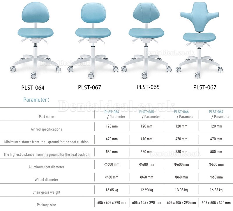 PLST-06 Series Adjustable Ergonomic Dental Stools Dentsit Operator Assistant Hygienist Chair