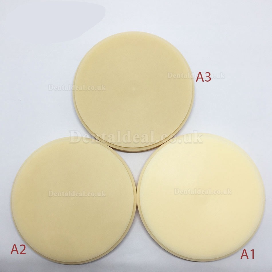 5Pcs Dental PMMA Blocks Pmma Milling Discs Dental Material lab for Make Temporary Bridge Dental Restorations Resin Block