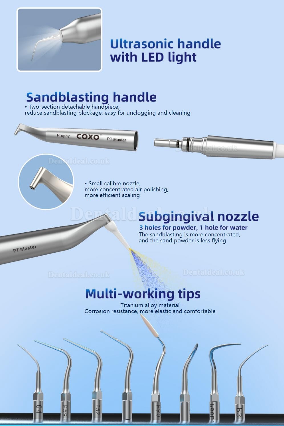 YUSENDNET COXO PT MASTER Dental Ultrasonic Scaler & Air Polisher Machine