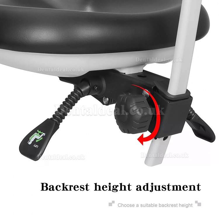 QY-600M-B2 Adjustable Ergonomic Dental Stool Assistant Doctor Chair with Armrest 360° Rotation