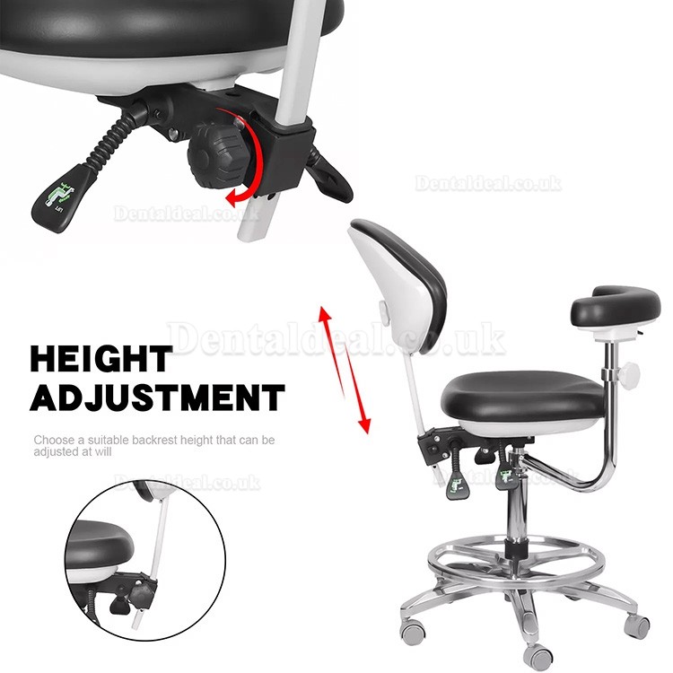 QY-600M-B2 Adjustable Ergonomic Dental Stool Assistant Doctor Chair with Armrest 360° Rotation