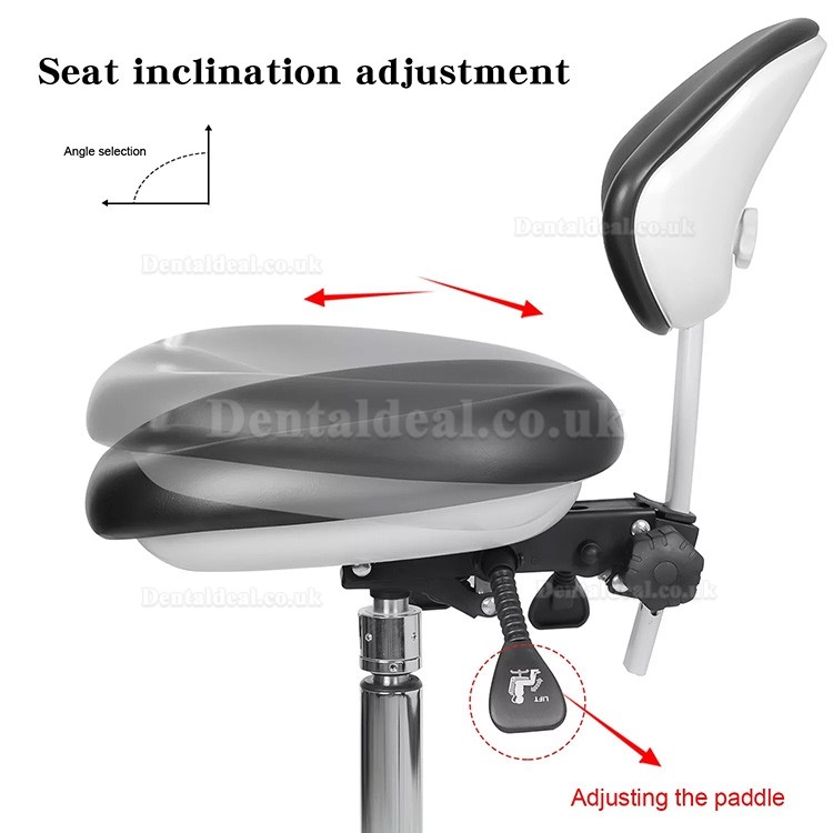 QY-600M-B2 Adjustable Ergonomic Dental Stool Assistant Doctor Chair with Armrest 360° Rotation