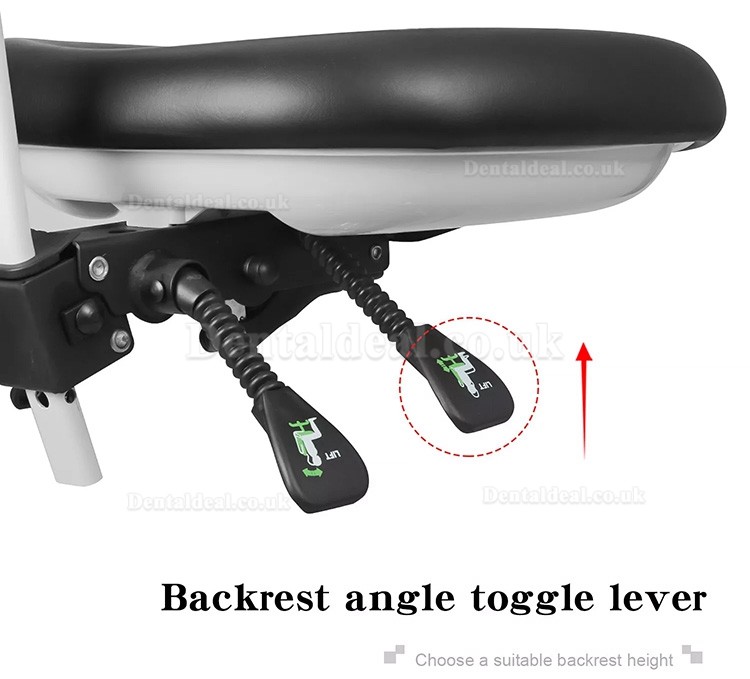 QY-600M-B2 Adjustable Ergonomic Dental Stool Assistant Doctor Chair with Armrest 360° Rotation