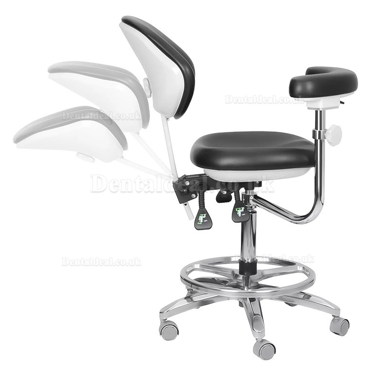 QY-600M-B2 Adjustable Ergonomic Dental Stool Assistant Doctor Chair with Armrest 360° Rotation