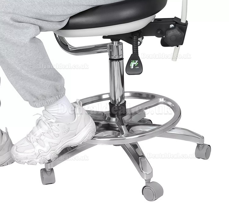 QY-600M-B2 Adjustable Ergonomic Dental Stool Assistant Doctor Chair with Armrest 360° Rotation