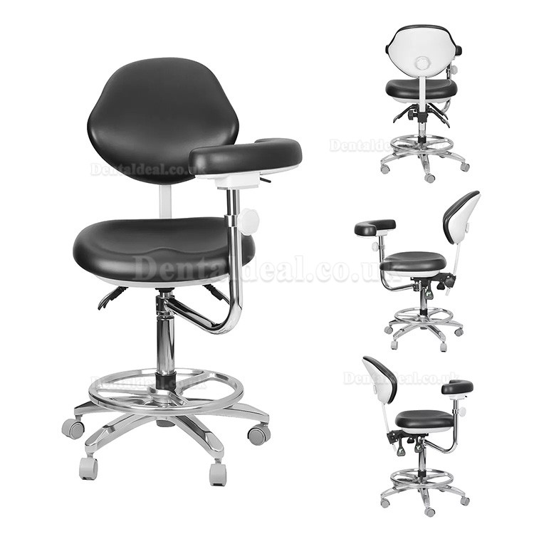 QY-600M-B2 Adjustable Ergonomic Dental Stool Assistant Doctor Chair with Armrest 360° Rotation