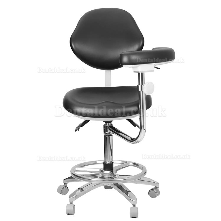 QY-600M-B2 Adjustable Ergonomic Dental Stool Assistant Doctor Chair with Armrest 360° Rotation