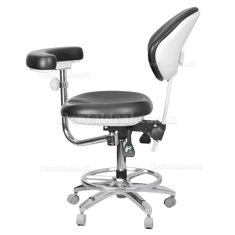 QY-600M-B2 Adjustable Ergonomic Dental Stool Assistant Doctor Chair with Armrest 360° Rotation