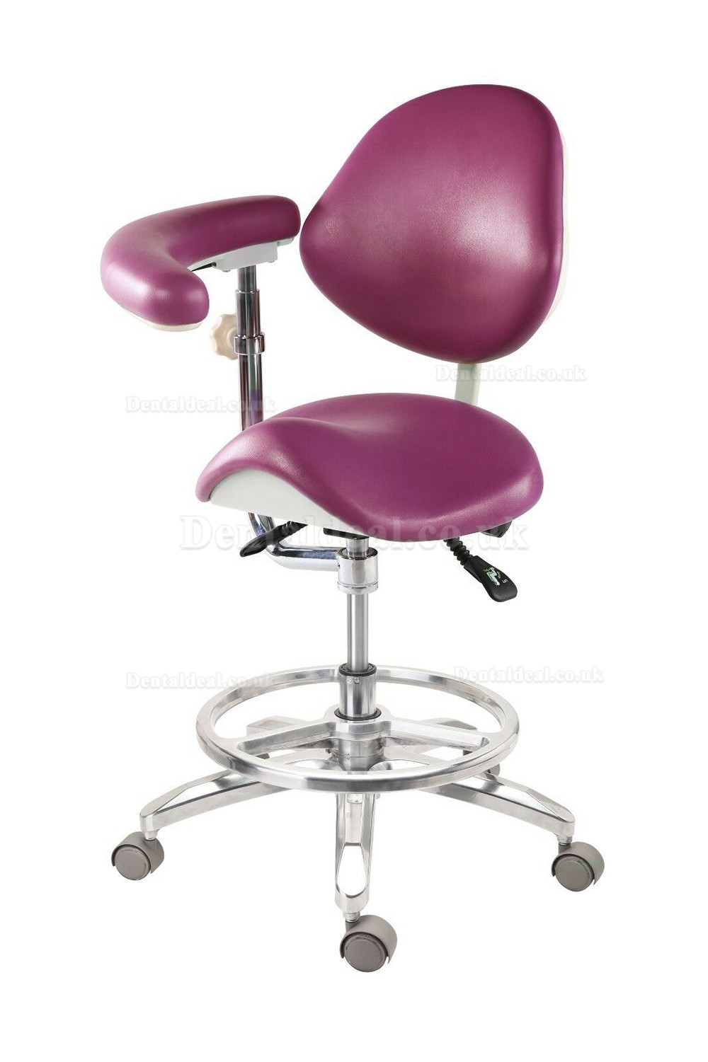 Medical Dentist Nurse Saddle Chair Luxury Mobile Doctors Stool PU Leather QY-MA-L