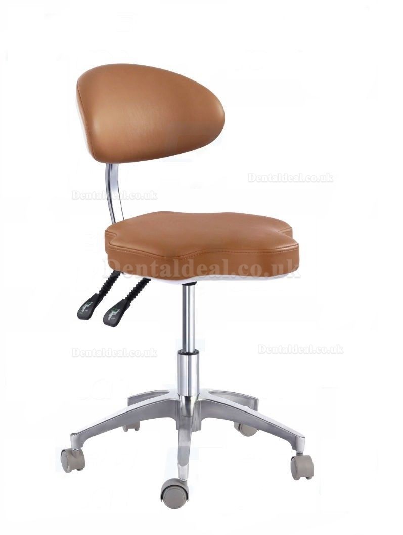 Medical Dental Mobile Chair Doctor's Stools with Backrest PU Leather QY90B