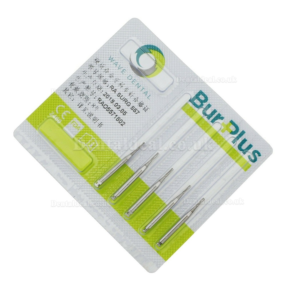 10Pcs RA Surgical Length 557 Burs Dental Latch-type Taper Fissure Carbide Burs