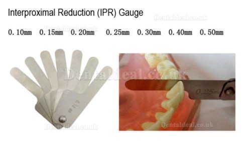 2 Sets Dental Orthodontic Interproximal Reduction IPR Gauge Reciprocating System