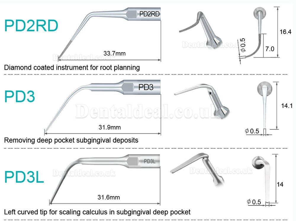 Refine Ultrasonic Scaler Tips P10 P11 P12 P14L P18 P20 P20L P20R P21 22 LR Fit Woodpecker EMS