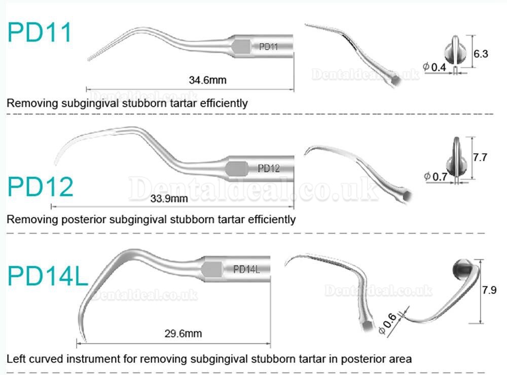 Refine Ultrasonic Scaler Tips P10 P11 P12 P14L P18 P20 P20L P20R P21 22 LR Fit Woodpecker EMS