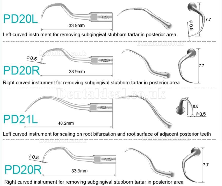 Refine Ultrasonic Scaler Tips P10 P11 P12 P14L P18 P20 P20L P20R P21 22 LR Fit Woodpecker EMS