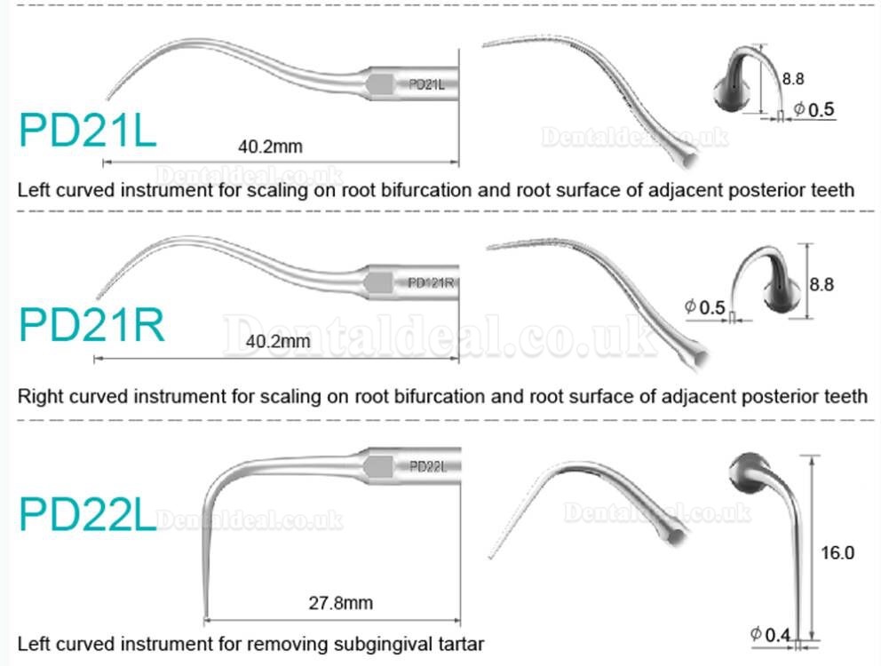 Refine Ultrasonic Scaler Tips P10 P11 P12 P14L P18 P20 P20L P20R P21 22 LR Fit Woodpecker EMS