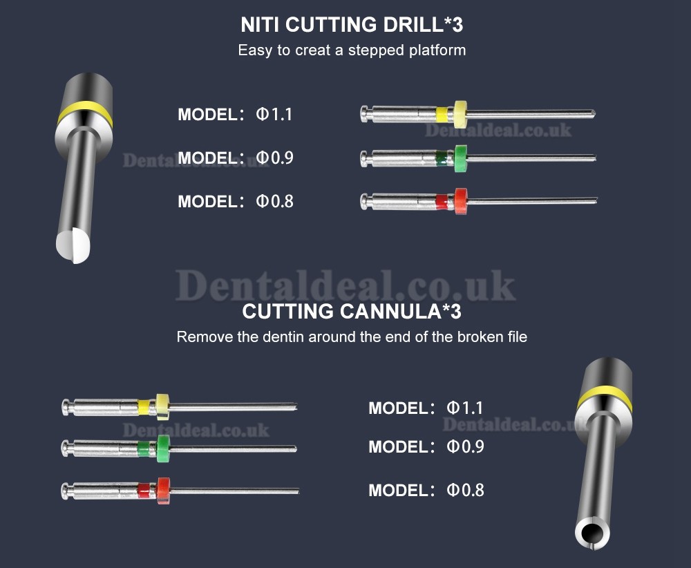 TOSI Dental Endo File Removal System Kit Root Canal File Extractor Endodontic Broken Files Removal Set