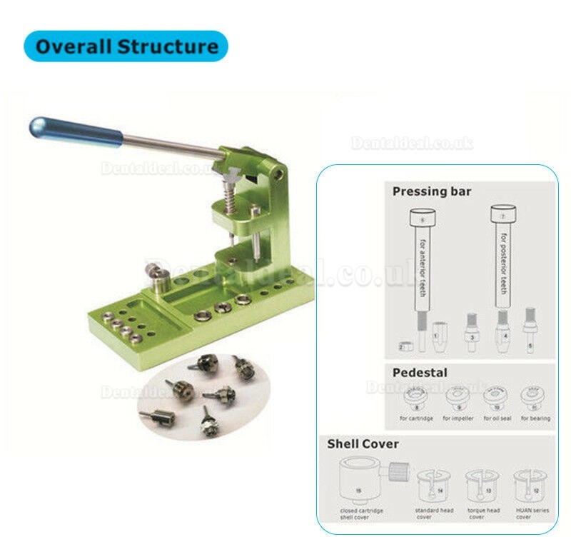 Dental High Speed Handpiece Maintenance Turbine Bearings Repair Press Tools Kit