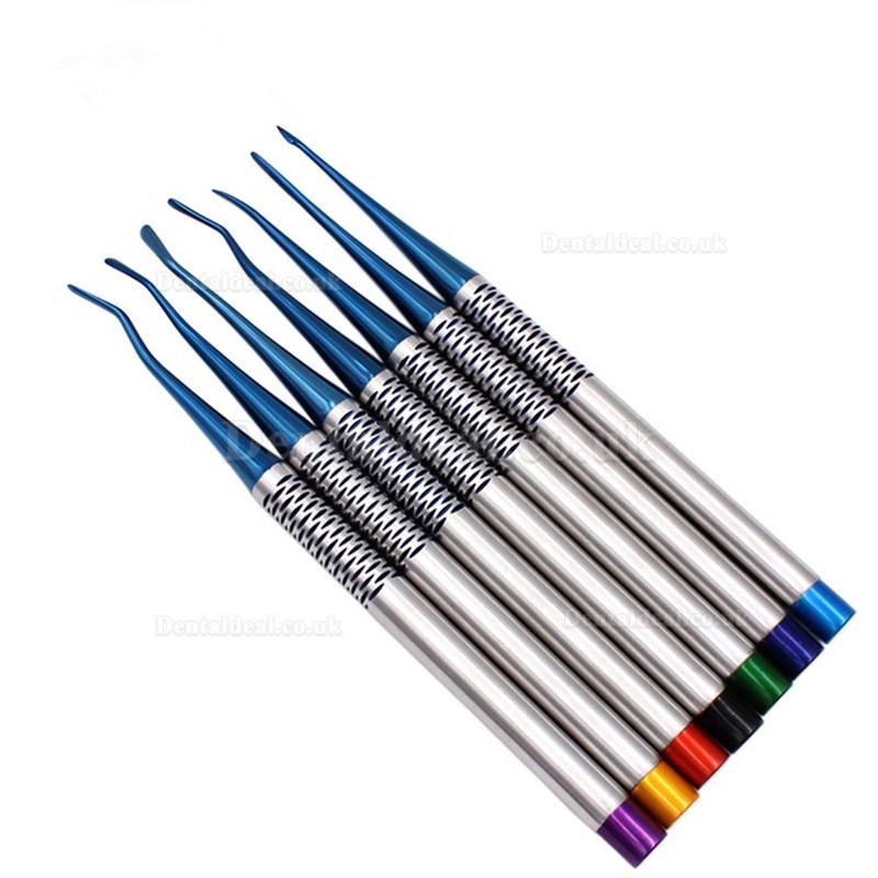 7 Pcs Dental Implant Luxating Root Tooth Elevator Knife Extraction Instruments Stainless Steel