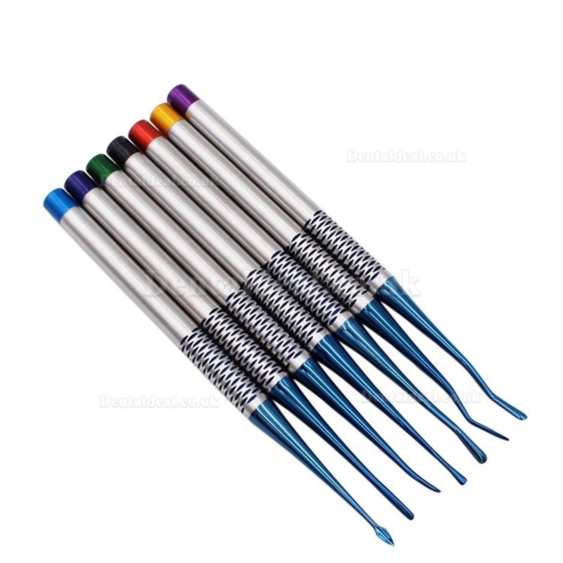 7 Pcs Dental Implant Luxating Root Tooth Elevator Knife Extraction Instruments Stainless Steel