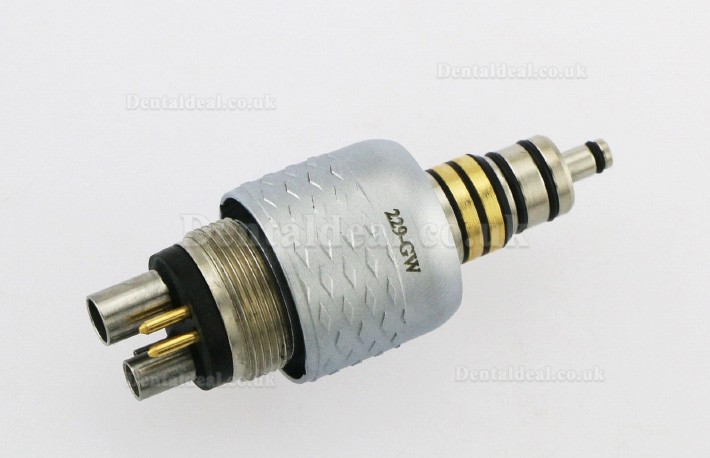 Yusendent Dental Fiber Optic Handpiece Coupler 6 Pin Quick Coupling W&H Roto CX229-GW