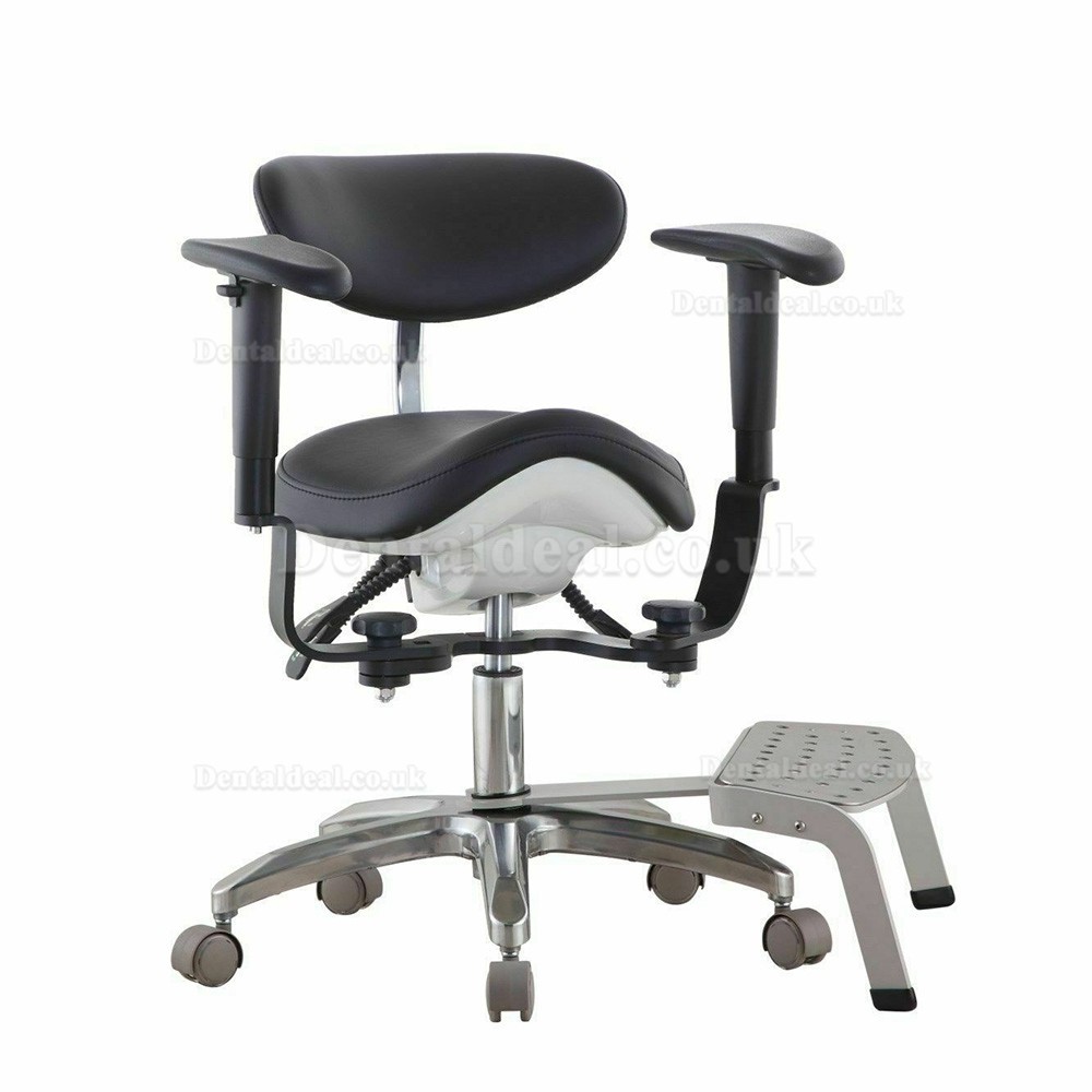 QiyuanDental Microscope Chair Saddle Stool Dentist Chair w/ Foot Base SDS-PB1