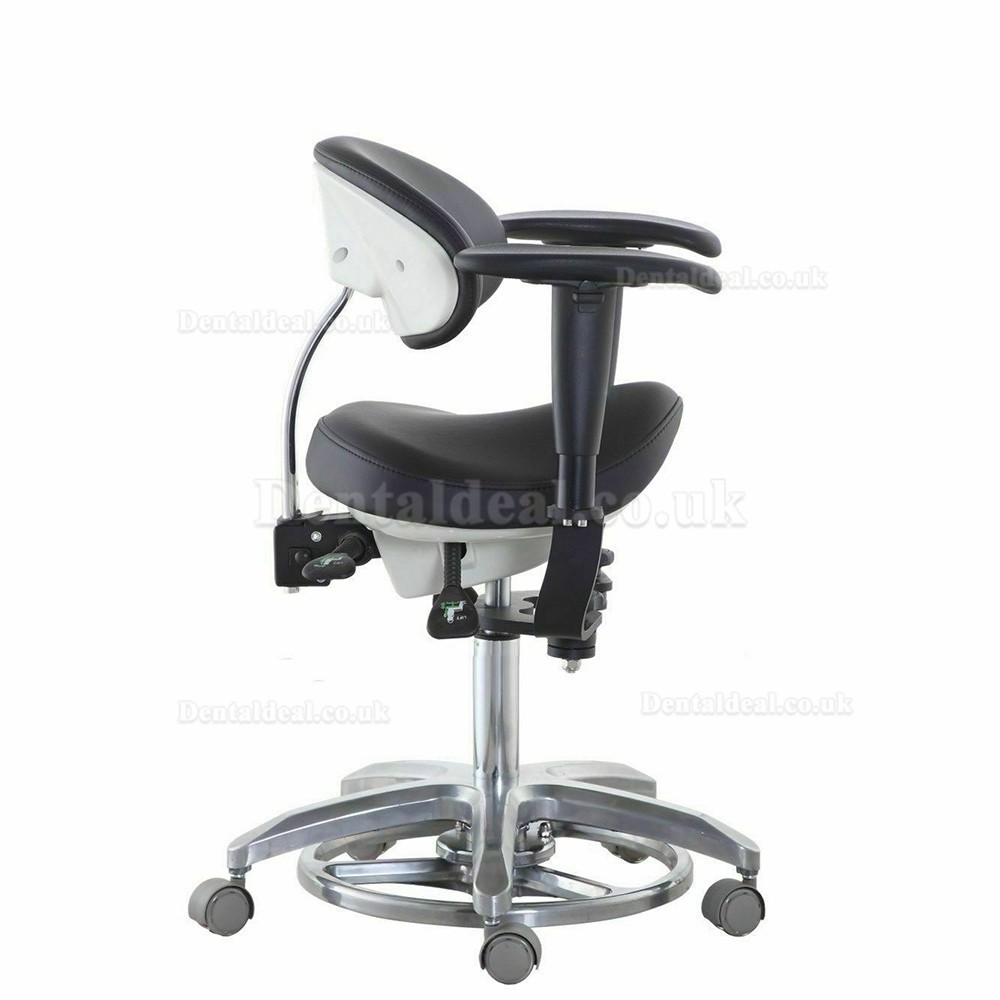 QiyuanDental Microscope Chair Saddle Stool Dentist Chair w/ Foot Base SDS-PB1