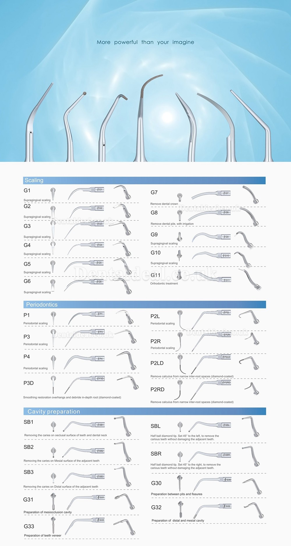 10Pcs Woodpecker EMS Cavitron Ultrasonic Scaler Endodontic Tip E1 E2 E3 E3D E4 E4D E5 E5D E8 E9 E10D E11 E11D E14