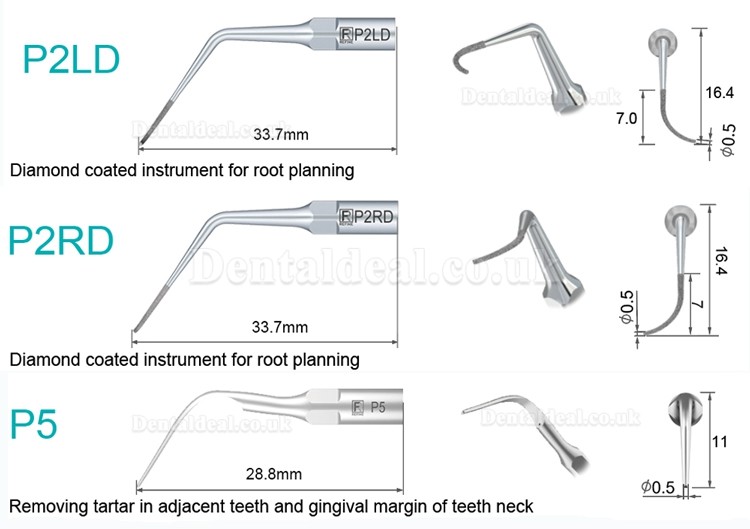 5 Pcs Dental Tips P2L P2R P2LD P2RD P5 P6 P7 P8 P10 P11 P12 P14L Fit Refine EMS Woodpecker Scaler Handpiece