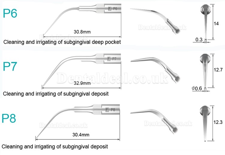 5 Pcs Dental Tips P2L P2R P2LD P2RD P5 P6 P7 P8 P10 P11 P12 P14L Fit Refine EMS Woodpecker Scaler Handpiece