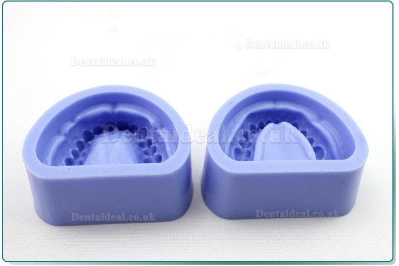 Silicone model for dental cavity preparation block