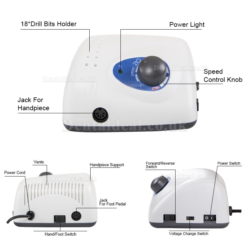 Dental Lab Polishing Micromotor STRONG 210 +STRONG 102L 35K 35000RPM Handpiece