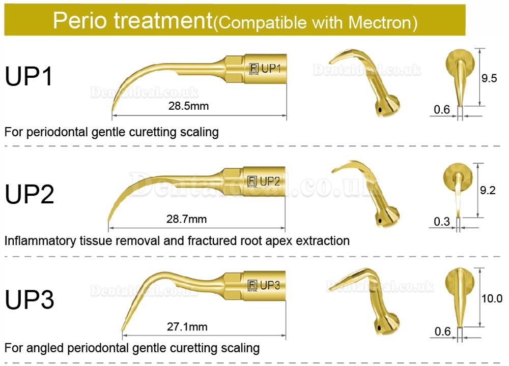 1Pcs Dental Piezosurgery Surgery Tips UP1 UP2 UP3 UP4 UP5 UP6 UP7/8 for Bone Cutting Sinus liftingfor Mectron Woodpecker