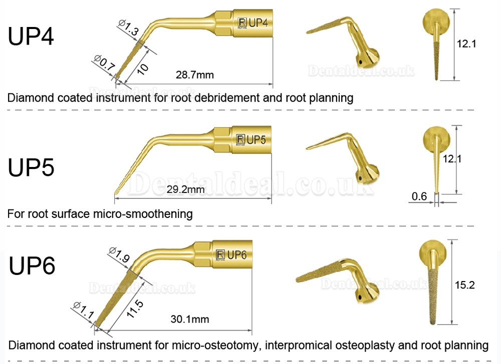 1Pcs Dental Piezosurgery Surgery Tips UP1 UP2 UP3 UP4 UP5 UP6 UP7/8 for Bone Cutting Sinus liftingfor Mectron Woodpecker