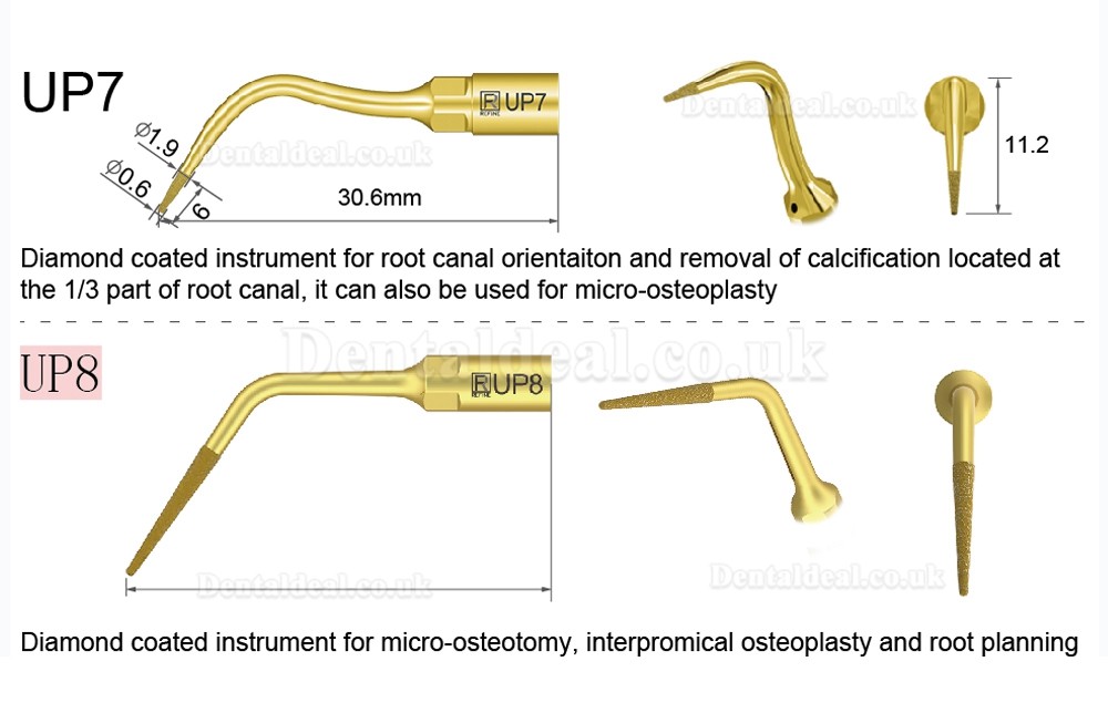 1Pcs Dental Piezosurgery Surgery Tips UP1 UP2 UP3 UP4 UP5 UP6 UP7/8 for Bone Cutting Sinus liftingfor Mectron Woodpecker