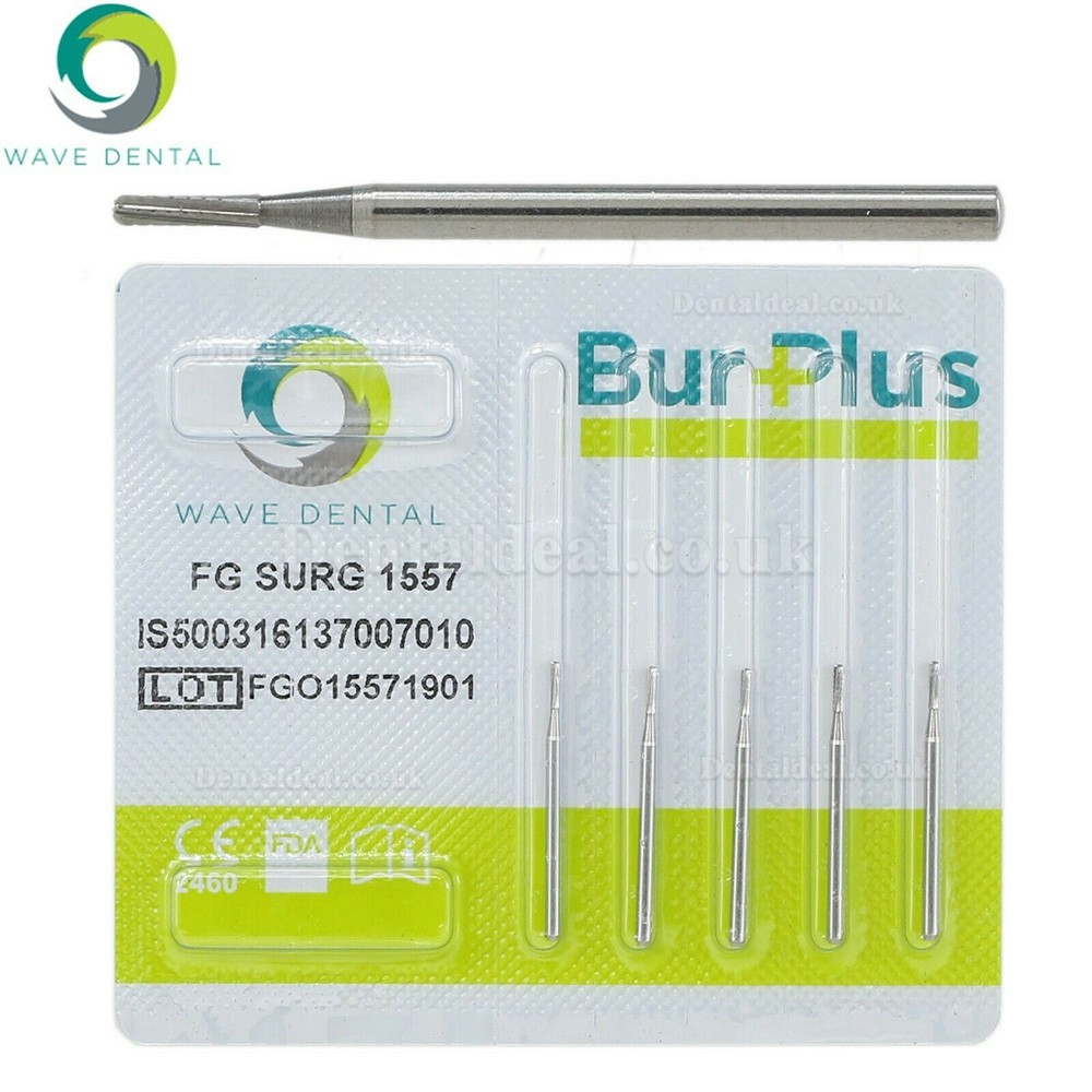 5 Packs Wave Dental Carbide Surgical Bur High Speed Handpiece FG SURG 1557 1558 Prima