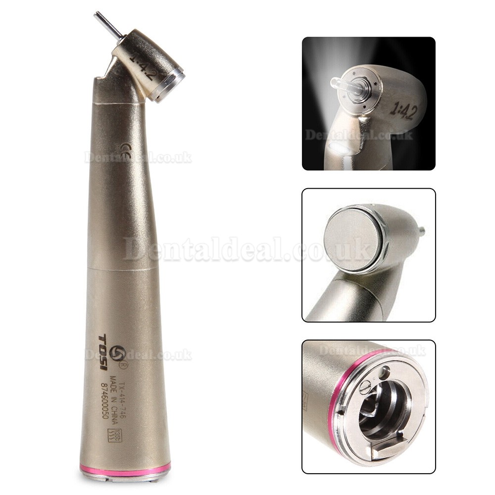 TOSI TX-414-746 45 Degree 1:4.2 Multiplier Contra-angle Handpiece with LED Light