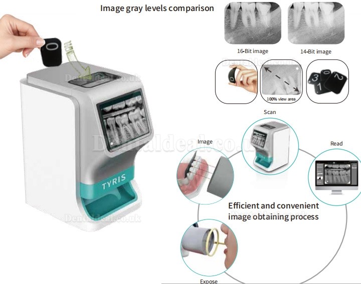 TYRIS TR-200 Dental Imaging Plate Scanner PSP X ray Scanner with True-color Touch Screen