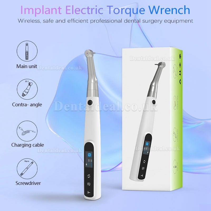 Electric Universal Dental Implant Torque Wrench Kit 10-50N/CM with 16Pcs Screwdrivers