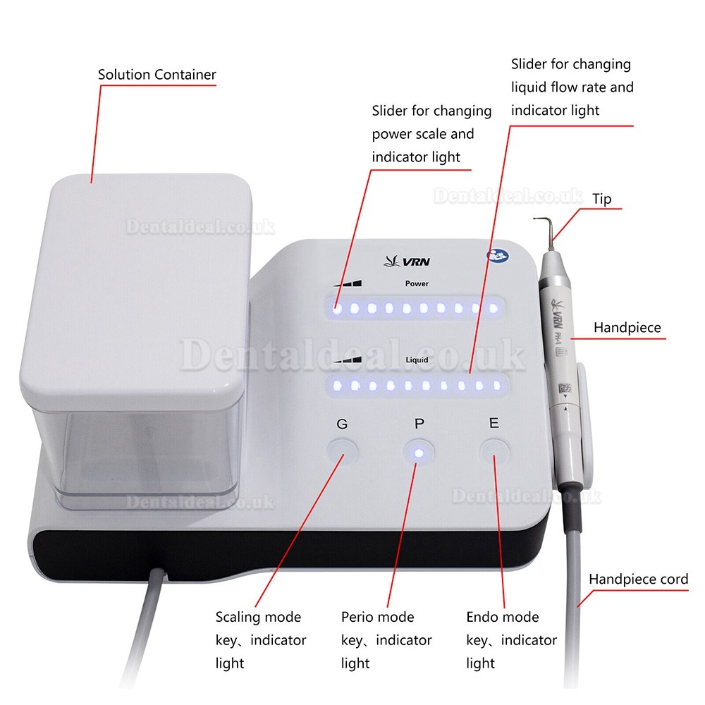 VRN DA-20 Ultrasonic Piezo Scaler with Water Supply Fit EMS Smart Touch Panel