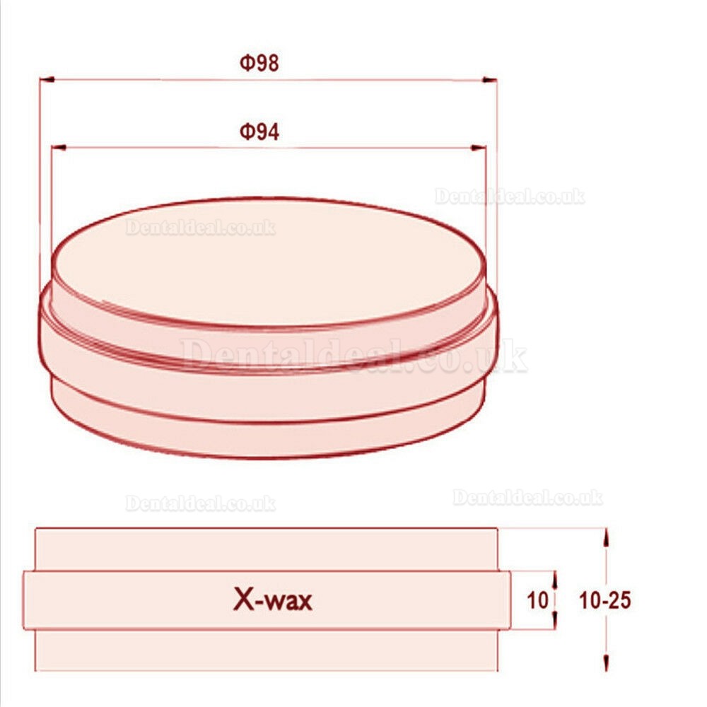 10Pcs Dental Lab Material Fit Wieland System CADCAM Dental Wax Disc Block OD98*14mm