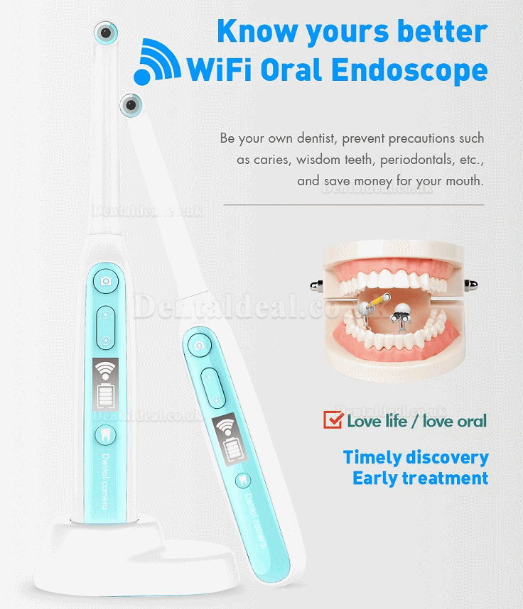 Dental Intraoral Camera 1080P Intraoral Endoscope Wireless Wifi Visual Oral Endoscope Ip67 Waterproof