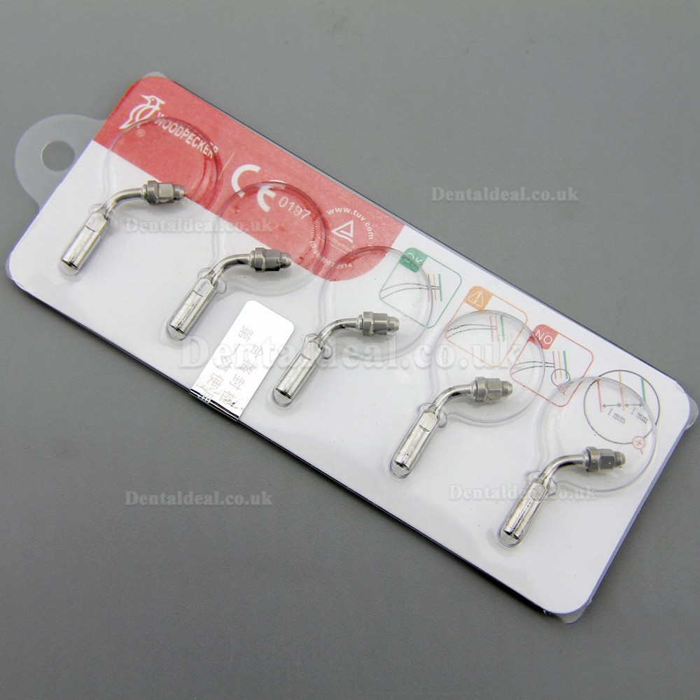 5Pcs Woodpecker E1 Dental Endo Scaling Tips Fit EMS UDS Ultrasonic Scaler Handpiece