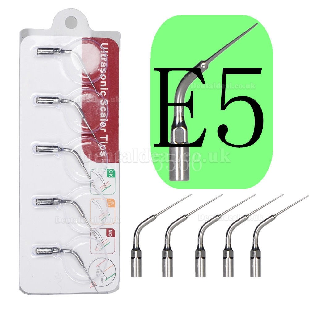 5Pcs Woodpecker E5 Dental Ultrasonic Scaler Endodontic Tips Fit EMS UDS Handpiece